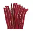 100 Chelines Limpia Pipas Metalizados Rojo Brillante decoracion 30 Cms