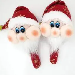 Maracas Navideñas De Peluche Con Luz Diseño De Renos Y Papa Noel Pequeñas X 2 Unidades