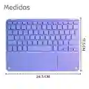 Teclado Inalambrico Tankpad Bluetooth Recargable Morado