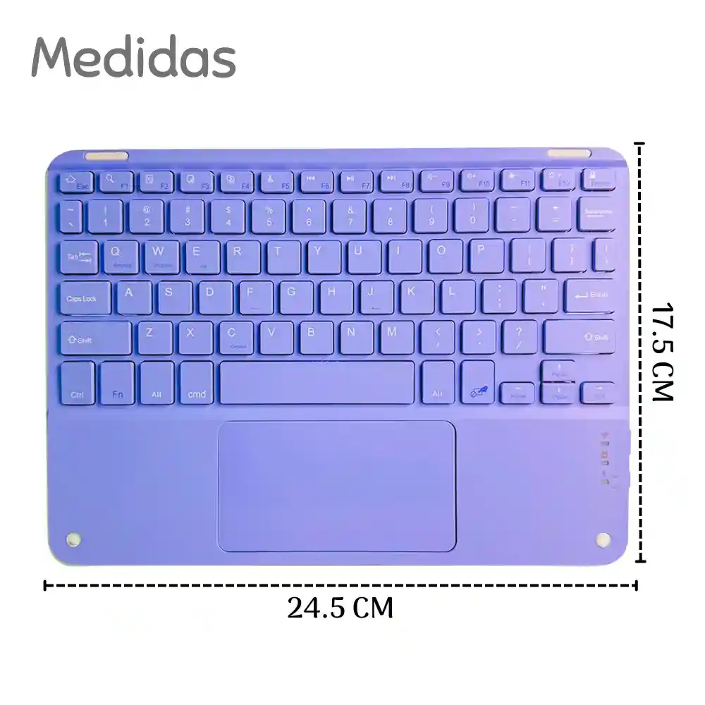 Teclado Inalambrico Tankpad Bluetooth Recargable Morado