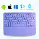 Teclado Inalambrico Tankpad Bluetooth Recargable Morado