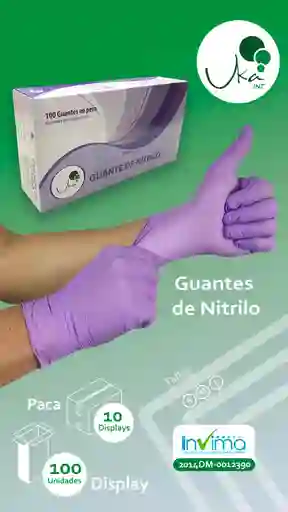 Guantes Nitrilo Morados Talla M