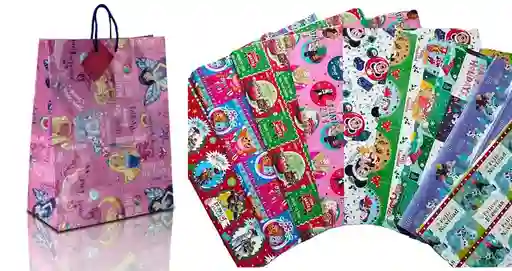 Bolsa De Regalo De Papel De Navidad Infantil - 39x25x8