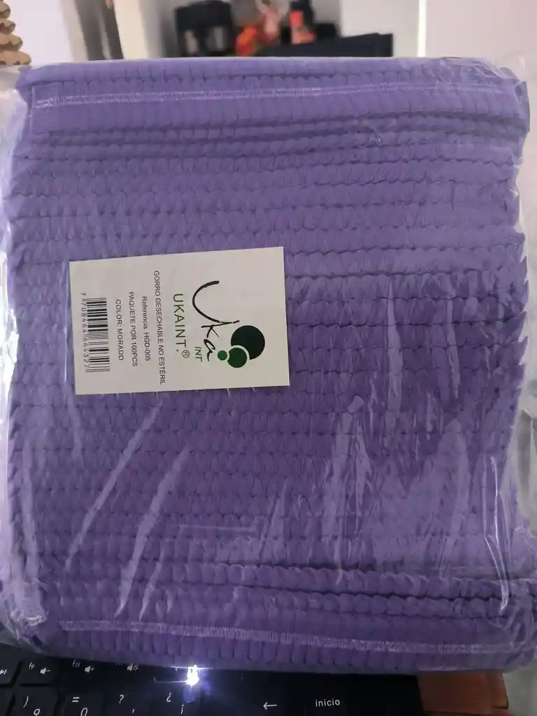 Gorro Oruga Desechable Morado