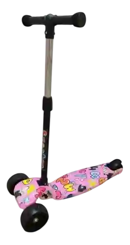 Juguete Monopatín Scooter Metálica Con Diseño Niña