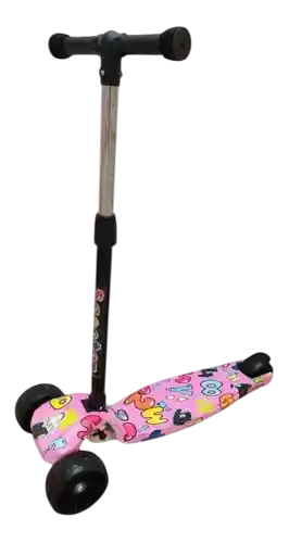 Juguete Monopatín Scooter Metálica Con Diseño Niña