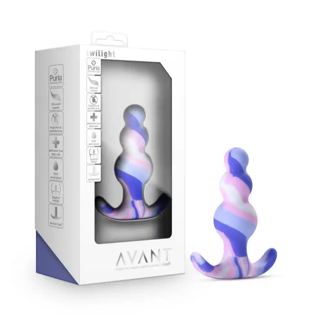 Plug Anal Twilight 2.5" Siliconado Avant By Blush® Multicolor