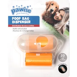 Dispensador De Bolsas Para Perro Pawise Naranja