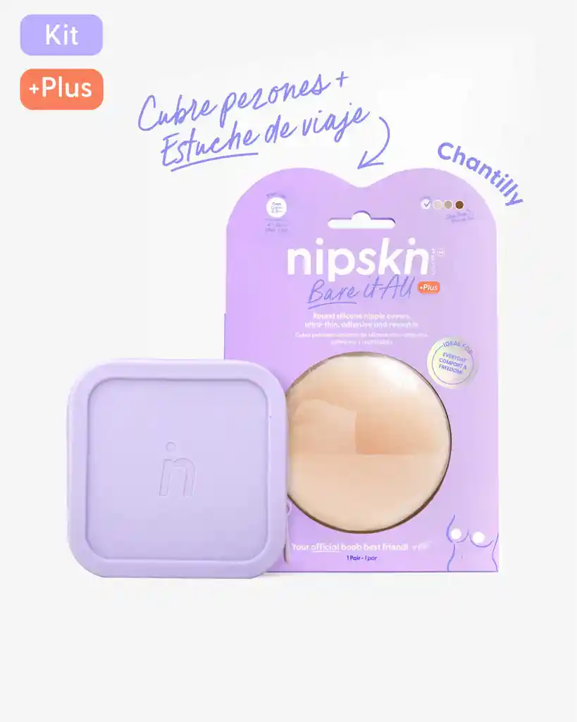 Nipskin Kit Cubrepezon Talla Plus, Color Chantilly + Estuche