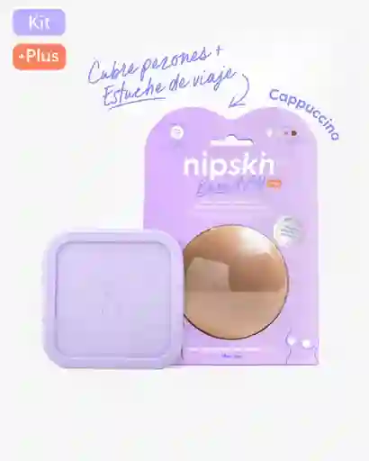 Nipskin Kit Cubre Pezón Talla Plus, Color Cappuccino + Estuche