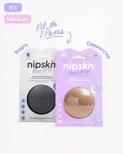 Nipskin Kit Cubrepezones Cappucciono M + Black M