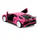 Carro Coleccionable Pink Slips Lamborghini Aventador Sv Rosado Modelo Descapotable Coche Juguete Fiesta Regalos, Colección