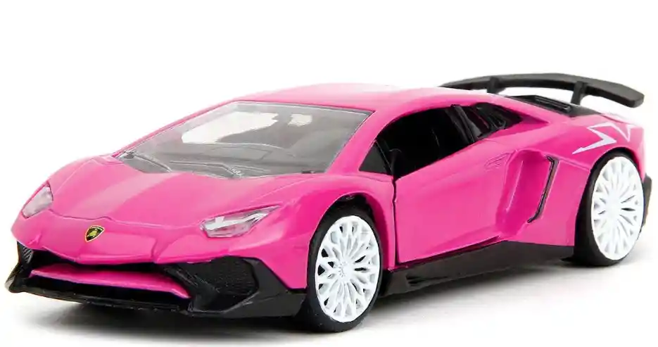 Carro Coleccionable Pink Slips Lamborghini Aventador Sv Rosado Modelo Descapotable Coche Juguete Fiesta Regalos, Colección