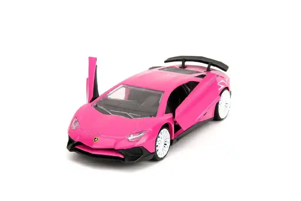 Carro Coleccionable Pink Slips Lamborghini Aventador Sv Rosado Modelo Descapotable Coche Juguete Fiesta Regalos, Colección