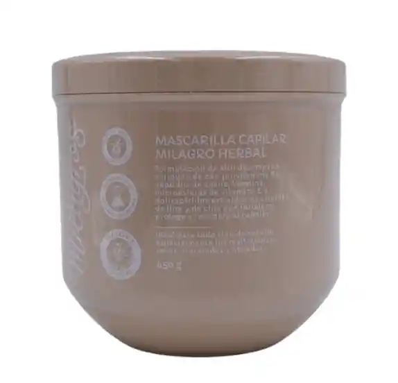 Mascarilla Capilar Milagro Herbal Milagros 450g