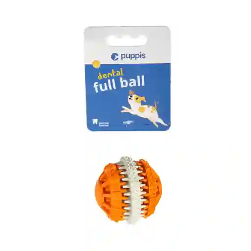 Pelota Para Perro Puppis Dental Fun Ball Naranja