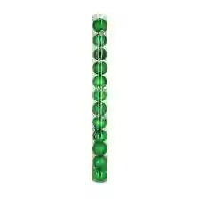 Bolas Navideñas 6 Cm Diametro X 12 Unidades Verde