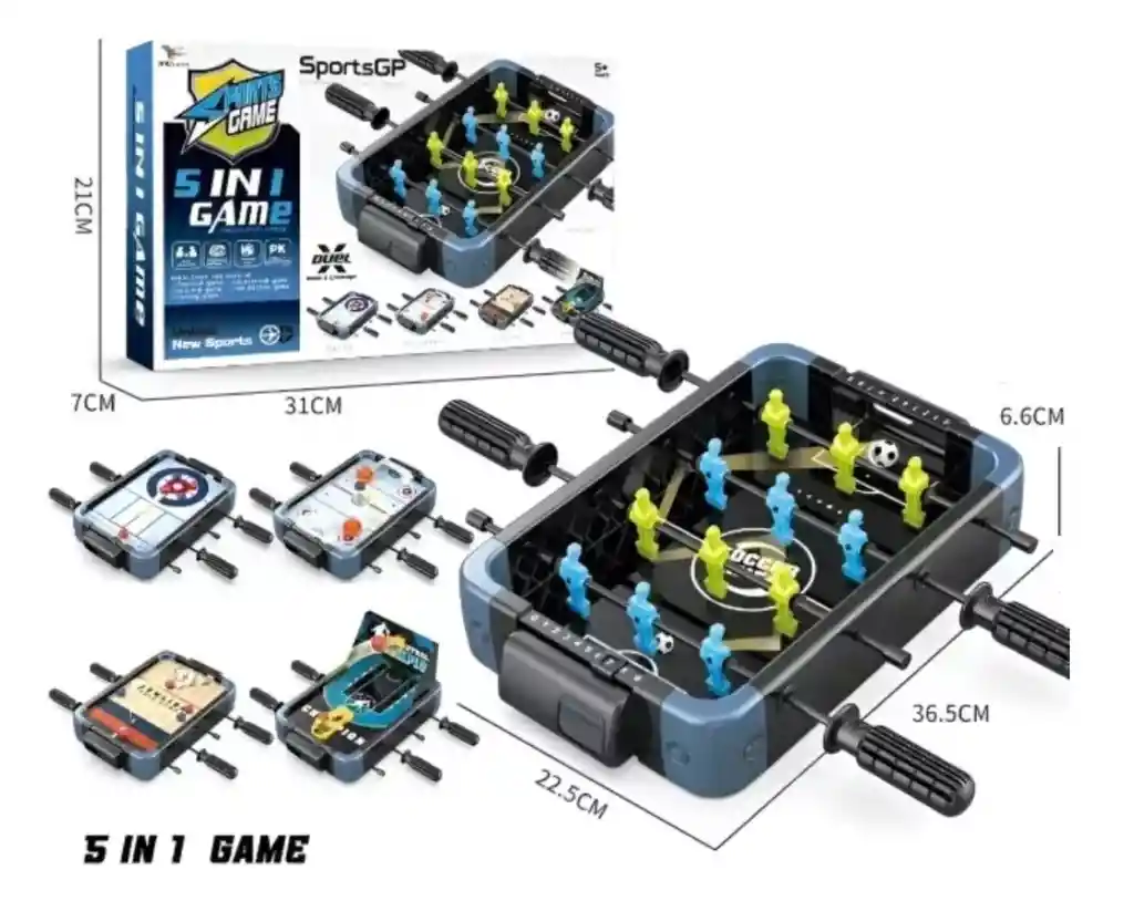 Mesa De Futbolin + Hockey + Ping Pong + Bolos + Basquetbol