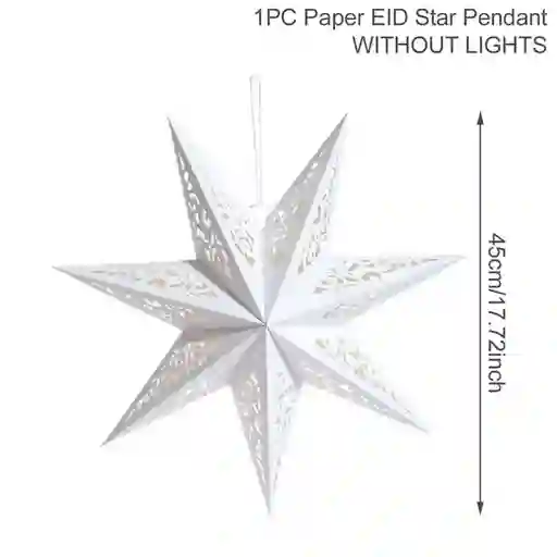 Estrella De Papel Colgante Con Luces Led Decoracion Navideña