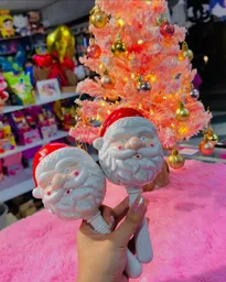 Maracas X2 De Papa Noel Blancas