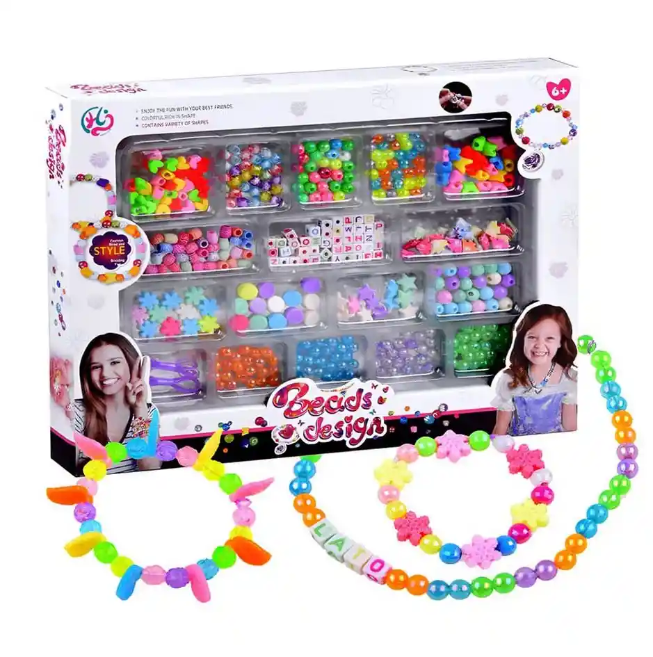 Kit Para Hacer Pulseras, Manillas Y Collares Con Acc. Grande
