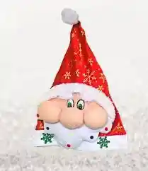 Gorro Navideño Rojo Con Diseño De Papa Noel, Reno O Muñeco De Nieve