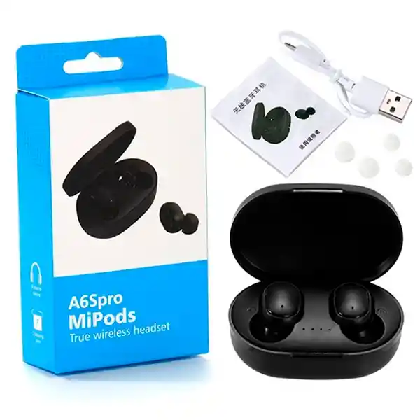 Audífonos A6s Inalámbricos Wireless 5.3 Headset Audifonos Gimnasio Smartfit Universidad