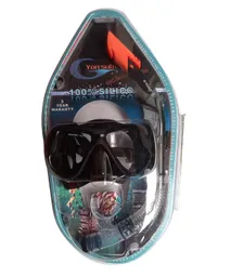 Snorkel + Mascara De Buceo Careta Profesional Doble Válvula - Negro