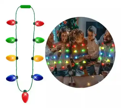 Collar Luces Navideñas Multicolor Navidad X5 Und