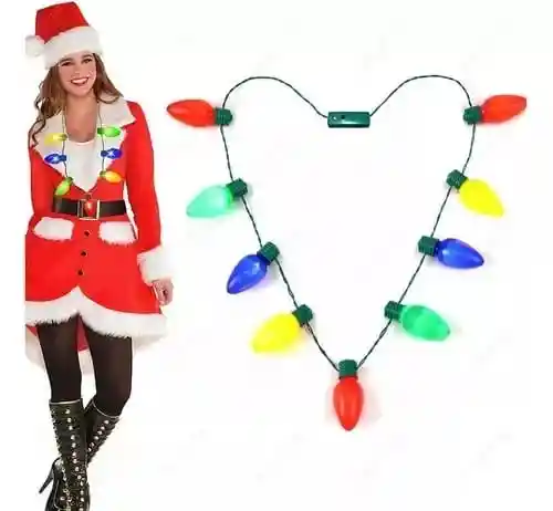 Collar Luces Navideñas Multicolor Navidad X10 Und Accesorios Para Navidad