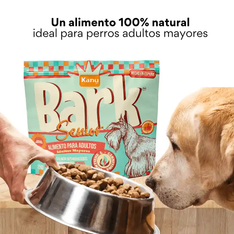 Alimento Seco Para Perro Adulto Mayor Bark Senior Pollo Salmón Kanu Pet X 15 Kg