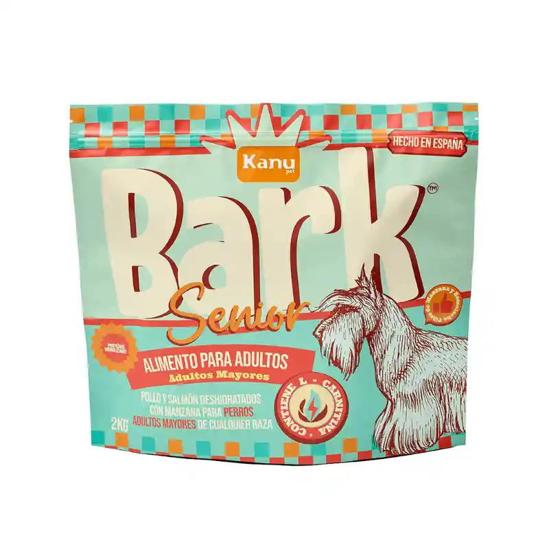 Alimento Seco Para Perro Adulto Mayor Bark Senior Pollo Salmón Kanu Pet X 15 Kg