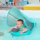 Flotador Azul Con Arnés Y Carita Para Bebés, Flotador De Natación Para Bebés Acostados De 3 A 24 Meses, Diseño No Inflable, Completamente Sellado Para Nadar Sin Aire De Forma Segura