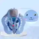 Flotador Azul Con Arnés Y Carita Para Bebés, Flotador De Natación Para Bebés Acostados De 3 A 24 Meses, Diseño No Inflable, Completamente Sellado Para Nadar Sin Aire De Forma Segura