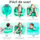 Flotador Azul Con Arnés Y Carita Para Bebés, Flotador De Natación Para Bebés Acostados De 3 A 24 Meses, Diseño No Inflable, Completamente Sellado Para Nadar Sin Aire De Forma Segura