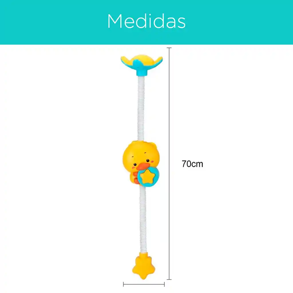 Ducha Pato Con Cabezal De 360°, Ducha Eléctrica Con Ajuste De Giro, Divertido Diseño Y Color Llamativo, Ventosas De Adhesión Firme A Las Paredes De La Bañera