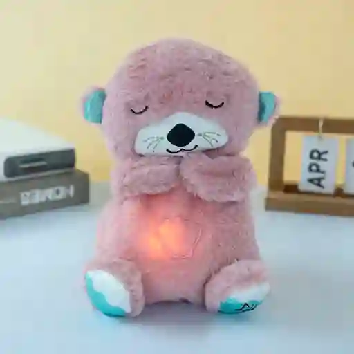 Nutria Rosa Dormilona Compañera De Sueño, Peluche Que Respira Y Abraza A Tu Bebé Mientras Duerme, Hecho De Materia Suave E Hipoalergénico