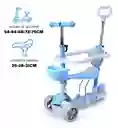 Patineta Scooter 5 En 1 Para Niños Con Sillita Azul