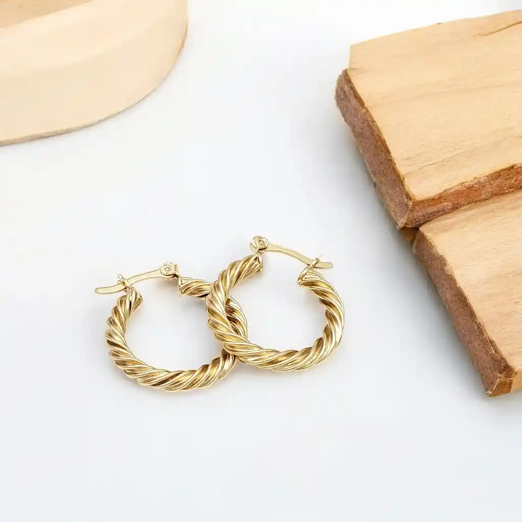 Aretes Candongas Oro Laminado 18k