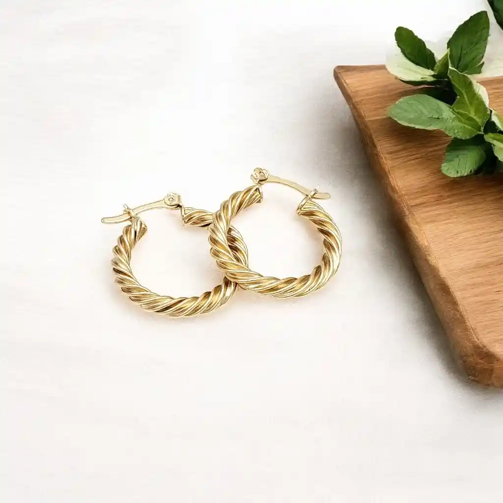 Aretes Candongas Oro Laminado 18k