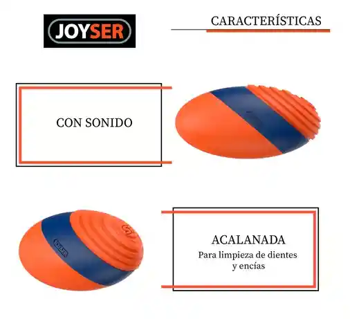 Elota Para Perro Mediano Rugby Juguete Resistente Joyser