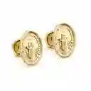 Topos Aretes Virgen Milagrosa Oro Laminado 18k