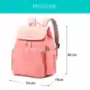 Pañalera Morral Multifuncional Rosada Solapa Con Cierre De Cuerdas, Con Cierre Magnético Seguro, De Gran Capacidad , Hecha En Tela Resistente Al Agua Y Bolsillos Térmicos - Colorlife