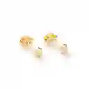 Topos Aretes Balin 4mm Oro Laminado 18k