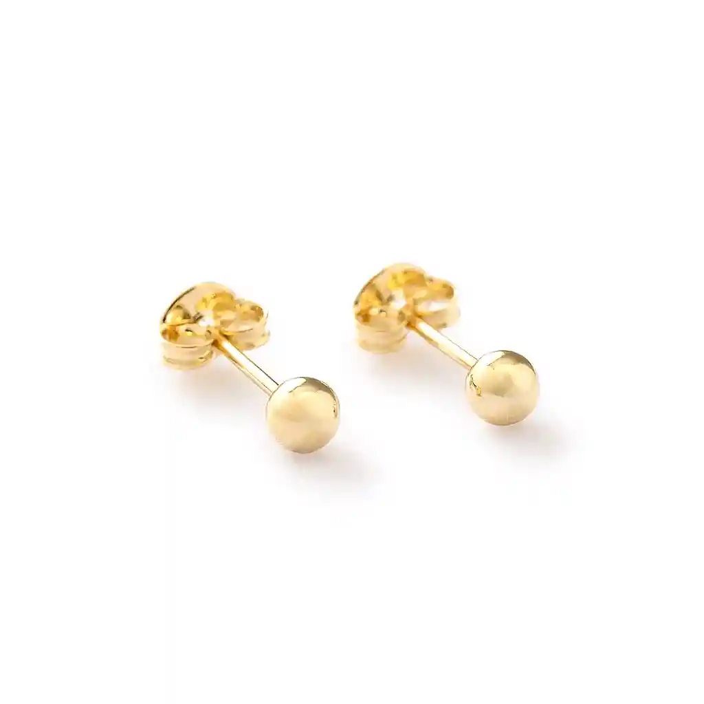 Topos Aretes Balin 4mm Oro Laminado 18k