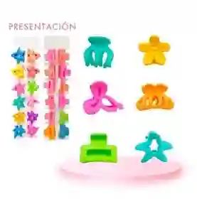 Gancho De Cabello, Caiman De Figuras De Colores - X1