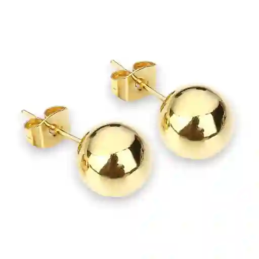 Topos Aretes Balin 8mm Oro Laminado 18k