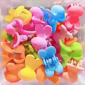 Paquete De Gancho Para Cabello, Caiman O Piojios De Figuras De Conejo De Colores - X8