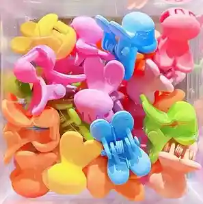 Paquete De Gancho Para Cabello, Caiman O Piojios De Figuras De Conejo De Colores - X8