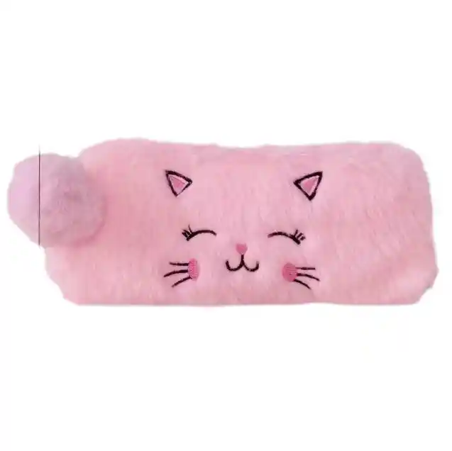 1x Cosmetiquera Orejitas Gato Gatito Peluche Estuche Maquillaje